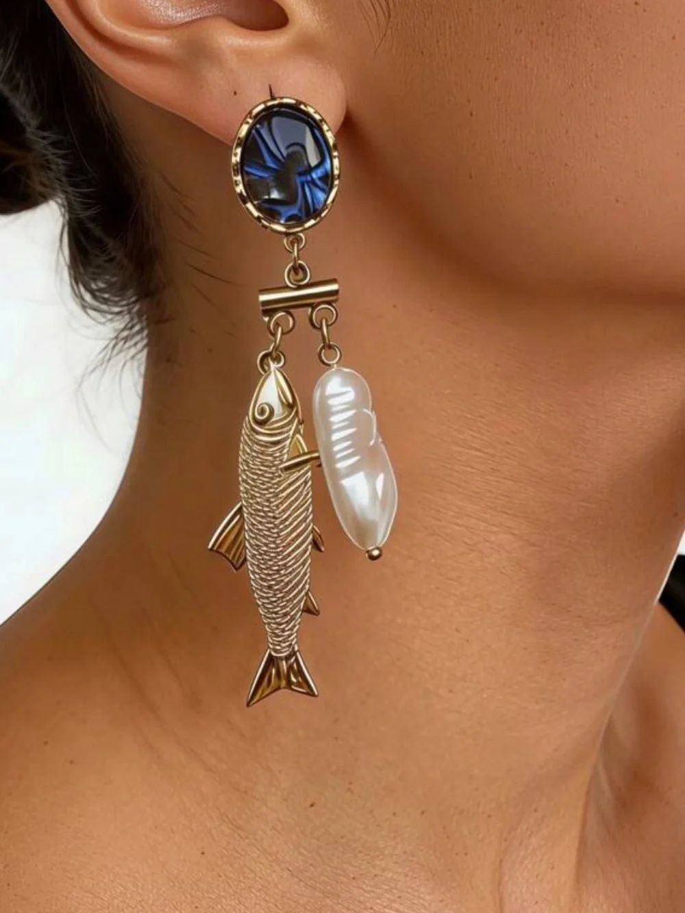 Fish Dangle Earrings #2757